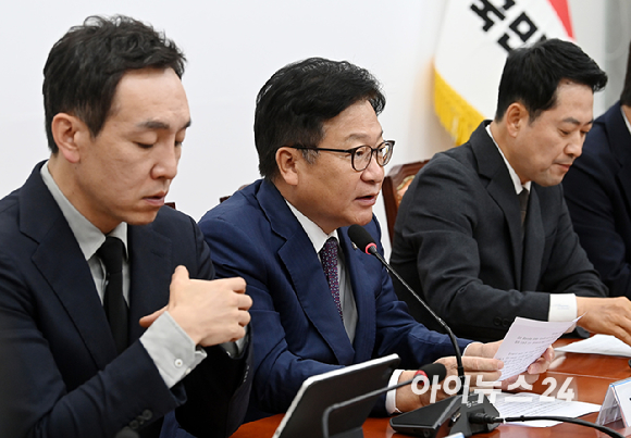 정점식 국민의힘 원내대표가 26일 서울 여의도 국회에서 열린 최고위원회의에서 발언하고 있다. [사진=곽영래 기자]